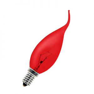 Kaarslamp Tip 25 watt E14 Rood                              