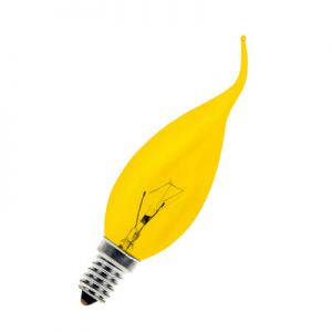 Kaarslamp Tip 25 watt E14 Geel                              