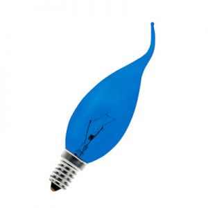Kaarslamp Tip 25 watt E14 Blauw                             