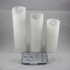 3 Kaarsen LED 2xAA white 5x12+14.5+17cm                     